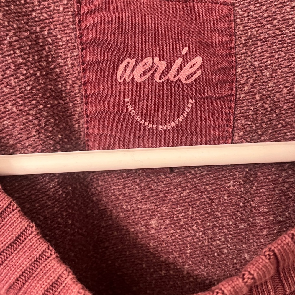 Aerie burgundy size M Crew Neck Sweatshirt - Picture 2 of 2